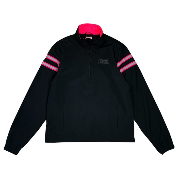Vans Black Half- Zip-Windbreaker Reflective NWT - Picture 1 of 16